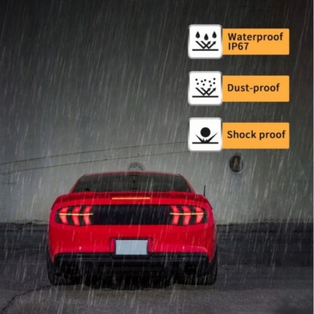 FORD MUSTANG 2010-2012 LAMPA LAMPY TYŁ LED VLAND 7 SEKWENCJI KIERUNEK ŻÓŁTY