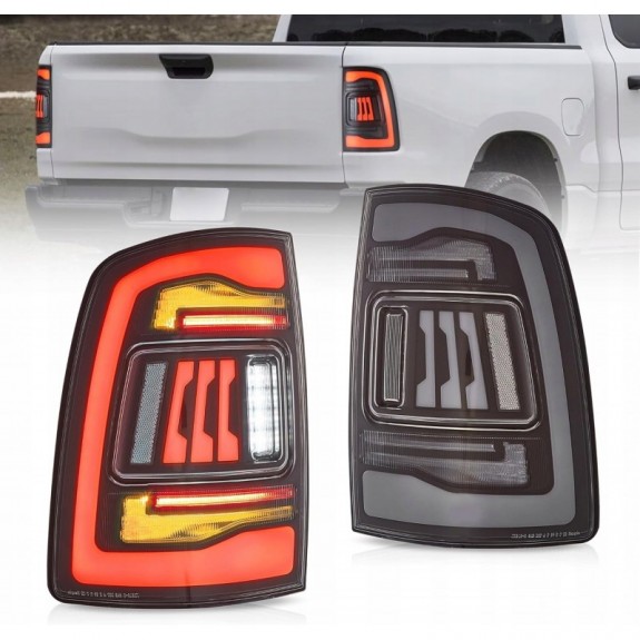 DODGE RAM 1500 2009-18 LAMPA LAMPY KPL TYŁ LED EUROPA ŻÓŁTY KIERUNEK CZYSTE