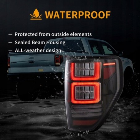 LAMPA LAMPY TYŁ L + R LED VLAND KOMPLET DYMIONE FORD F150 F-150 2009-2014