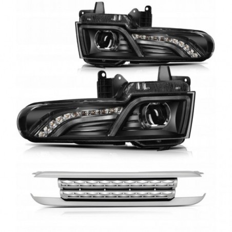 TOYOTA FJ CRUISER XJ10 2007-2015 LAMPA LAMPY PRZÓD LED VLAND EUROPA + GRILL