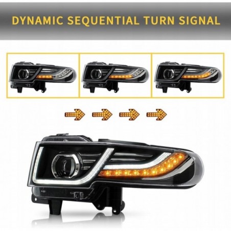 TOYOTA FJ CRUISER XJ10 2007-2015 LAMPA LAMPY PRZÓD LED VLAND EUROPA + GRILL