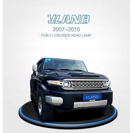 TOYOTA FJ CRUISER XJ10 2007-2015 LAMPA LAMPY PRZÓD LED VLAND EUROPA + GRILL