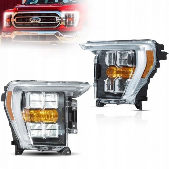 FORD F150 F-150 2021-2023 LAMPA LAMPY LED VLAND KOMPLET LEWA + PRAWA