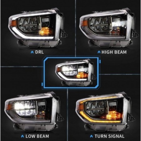LAMPA LAMPY TITANIUM LED VLAND ŚRODEK SREBRNY KPL. TOYOTA TUNDRA 2014-2018