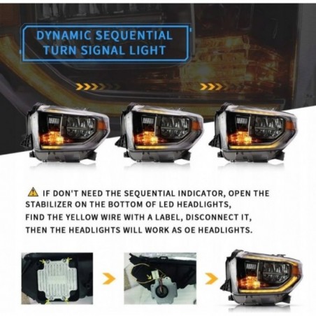 LAMPA LAMPY TITANIUM LED VLAND ŚRODEK SREBRNY KPL. TOYOTA TUNDRA 2014-2018