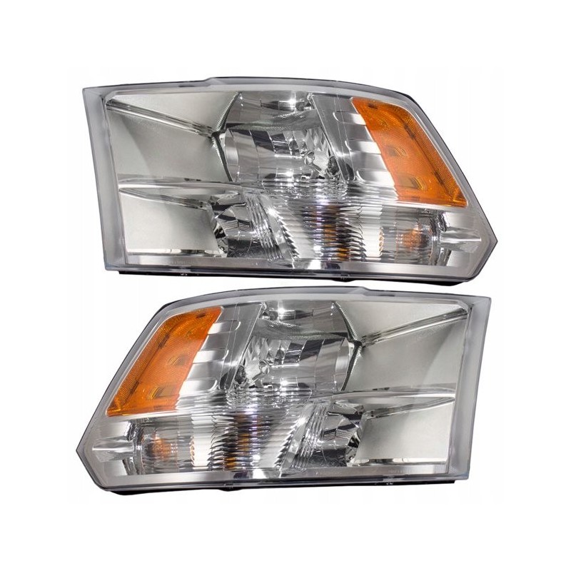 DODGE RAM 2009-2018 LAMPA LAMPY PRAWA + LEWA 3 KOMORY JASNA
