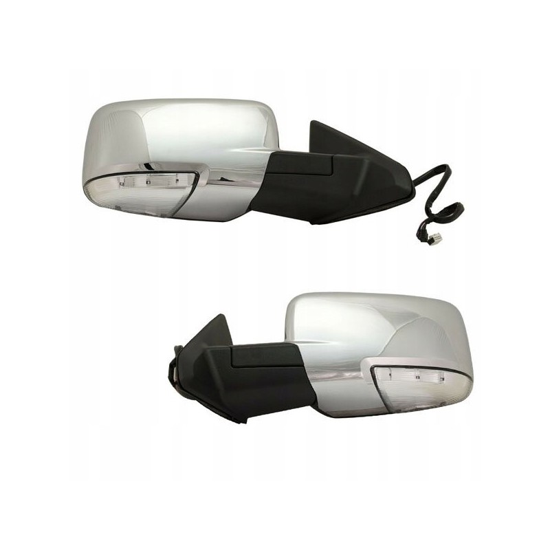 LUSTERKO PRAWE + LEWE CHROM KOMPLET 6+7 PRZEWODÓW DODGE RAM 2009-2018