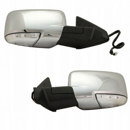 LUSTERKO PRAWE + LEWE CHROM KOMPLET 6+7 PRZEWODÓW DODGE RAM 2009-2018