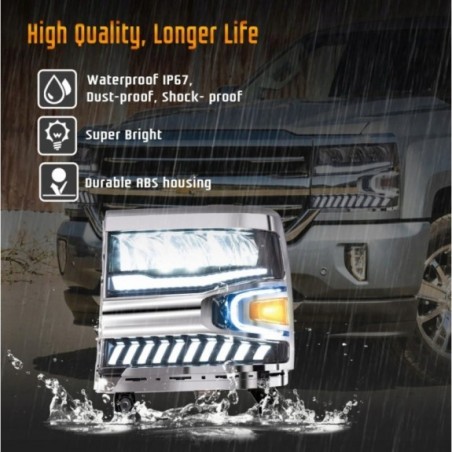 CHEVROLET SILVERADO 2016-19 LAMPA LAMPY FULL LED VLAND KOMPLET LEWA + PRAWA