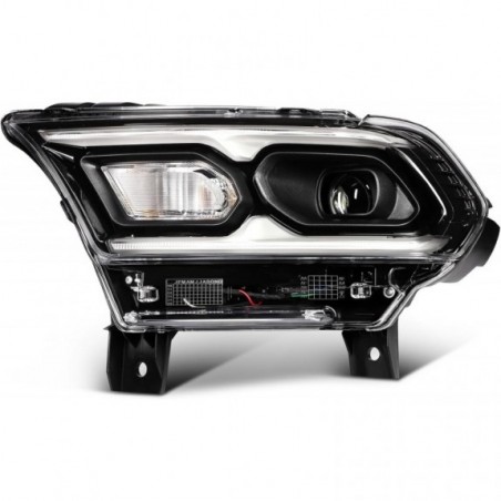 DODGE DURANGO 2021- LAMPA PRZÓD Z LED KIERUNEK ŻARÓWKA PRAWA + LEWA CZARNA