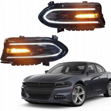 DODGE CHARGER 2015-2023 LAMPA REFLEKTOR XENON LEWY + PRAWY KOMPLETNY