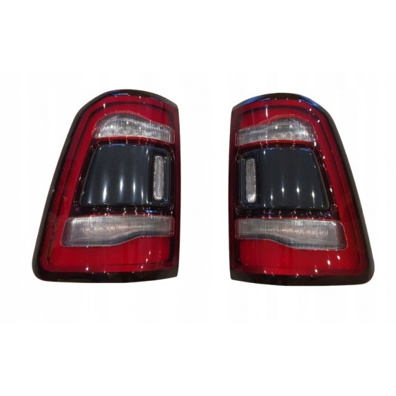 DODGE RAM 1500 2019-23 LAMPA TYŁ PRAWA + LEWA LED KOMPLET Z CZARNY POD BSM