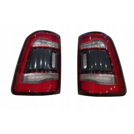 DODGE RAM 1500 2019-23 LAMPA TYŁ PRAWA + LEWA LED KOMPLET Z CZARNY POD BSM