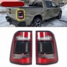 DODGE RAM 1500 2019-23 LAMPA TYŁ PRAWA + LEWA LED KOMPLET Z CZARNY POD BSM