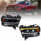 DODGE RAM V 2019- LAMPA LAMPY FULL LED VLAND SOCZEWKI BLACK EUROPA ORANGE