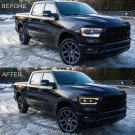 DODGE RAM V 2019- LAMPA LAMPY FULL LED VLAND SOCZEWKI BLACK EUROPA ORANGE