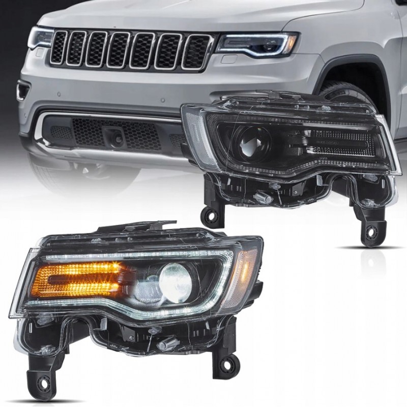 LAMPA LAMPY FULL LED DRL VLAND KOMPLET JEEP GRAND CHEROKEE WK2 2014-2021