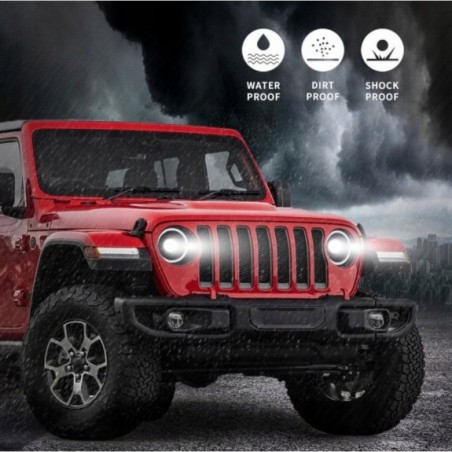 JEEP WRANGLER JL 2018-2023 LAMPA LAMPY 9'' FULL LED VLAND SOCZEWKA