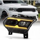 DODGE DURANGO 2021-2025 LAMPA PRZEDNIA FULL LED PRAWA CZARNA REG. MANUALNA