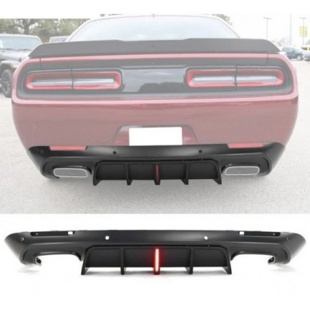 SPOILER DYFUZOR ZDERZAKA TYLNY Z LED AMPP DODGE CHALLENGER 2015-2023 CS