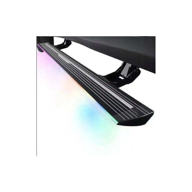 JEEP GRAND CHEROKEE WL 2021- PRÓG PROGI ELEKTRYCZNE STOPNIE WYSUWANE Z LED