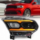 DODGE DURANGO 2021-2025 LAMPA FULL LED LEWA CZARNA KOMPLETNA REGUL. RĘCZNA