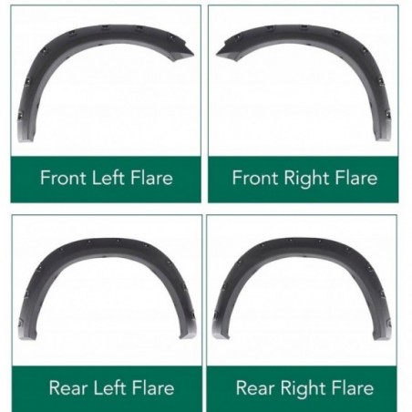 DODGE RAM 1500 2011-2018 POSZERZENIA NAKŁADKI LISTWA BŁOTNIK Z OTWORAMI KPL