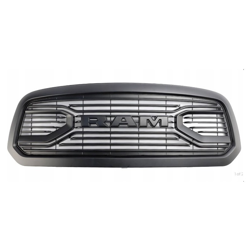 DODGE RAM 1500 2013-2018 ATRAPA GRILL CZARNA DO MALOWANIA + LOGO RAM