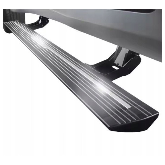 DODGE RAM 1500 IV 2011- PRÓG PROGI ELEKTRYCZNE STOPNIE WYSUWANE Z LED +LOGO