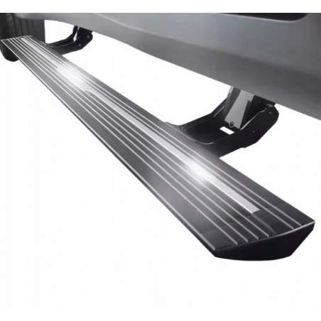 DODGE RAM 1500 IV 2011- PRÓG PROGI ELEKTRYCZNE STOPNIE WYSUWANE Z LED +LOGO