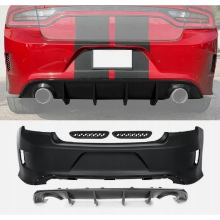 DODGE CHARGER SRT 2015-2023 ZDERZAK TYŁ GÓRNY + DYFUZOR BEZ PDC KOMPLETNY