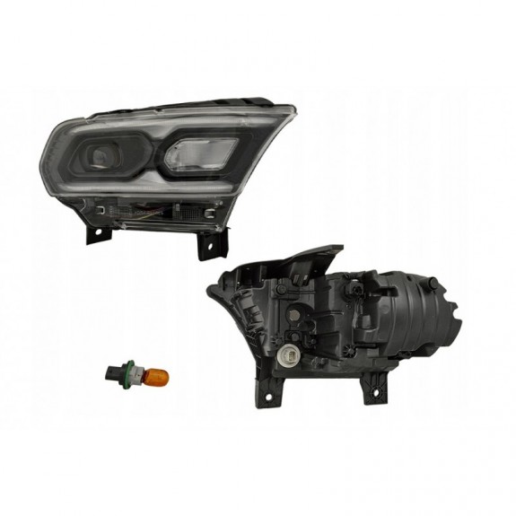 DODGE DURANGO 2021-2024 LAMPA PRZEDNIA Z LED KIERUNEK ŻARÓWKA PRAWA CZARNA