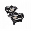 DODGE DURANGO 2021- LAMPA PRZÓD Z LED KIERUNEK ŻARÓWKA PRAWA + LEWA CZARNA