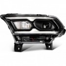 DODGE DURANGO 2021- LAMPA PRZÓD Z LED KIERUNEK ŻARÓWKA PRAWA + LEWA CZARNA