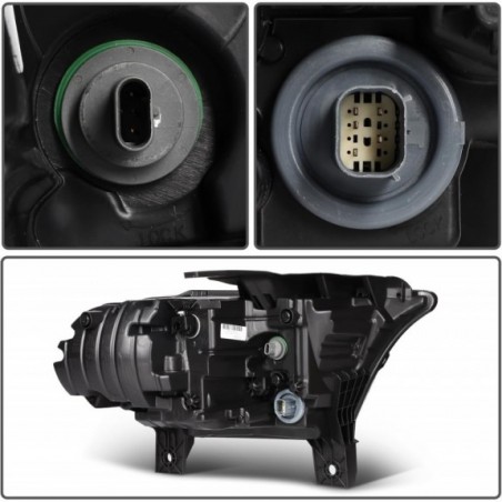 DODGE DURANGO 2021- LAMPA PRZÓD Z LED KIERUNEK ŻARÓWKA PRAWA + LEWA CZARNA