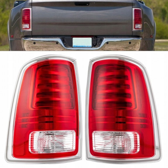 LAMPA LEWA + PRAWA TYŁ LED Z CHROM KOMPLET DODGE RAM 2013-2018