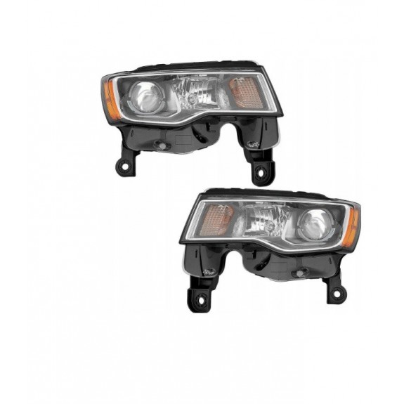 LAMPA PRZÓD LEWA + PRAWA Z CHROM ZWYKŁA JEEP GRAND CHEROKEE WK2 2017-2021