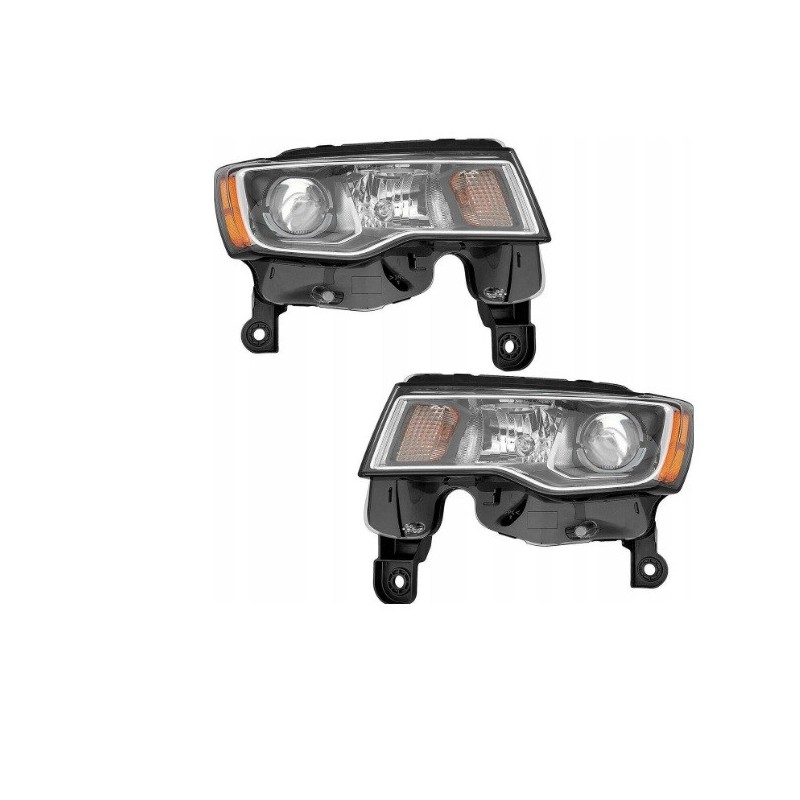 LAMPA PRZÓD LEWA + PRAWA Z CHROM ZWYKŁA JEEP GRAND CHEROKEE WK2 2017-2021