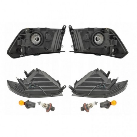 DODGE RAM 2009-2018 LAMPA LAMPY PRAWA + LEWA Z LED TUNING CZARNE BLACK KPL