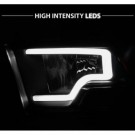 DODGE RAM 2009-2018 LAMPA LAMPY PRAWA + LEWA Z LED TUNING CZARNE BLACK KPL