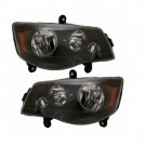 CHRYSLER TOWN COUNTRY G. VOYAGER 2008-19 LAMPA LAMPY KOMPLET CZARNE EUROPA