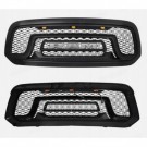 DODGE RAM 1500 2013-18 ATRAPA GRILL STYL WZÓR REBEL + LAMPKI + NAPIS LED