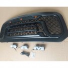 DODGE RAM 1500 2013-18 ATRAPA GRILL STYL WZÓR REBEL + LAMPKI + NAPIS LED