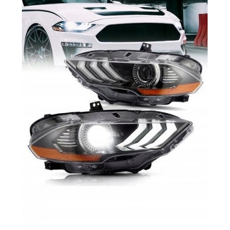 FORD MUSTANG 2018-2023 LAMPA LAMPY PRZEDNIE LED VLAND KOMPLET EUROPA