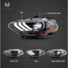 FORD MUSTANG 2018-2023 LAMPA LAMPY PRZEDNIE LED VLAND KOMPLET EUROPA