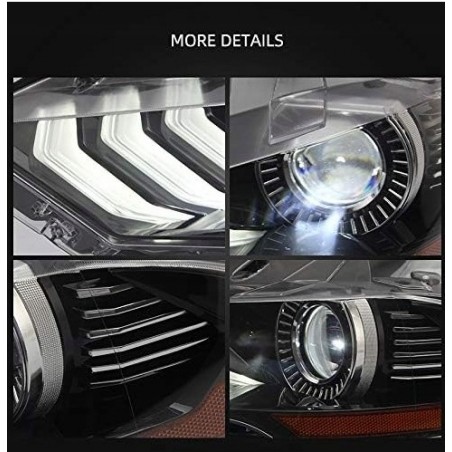 FORD MUSTANG 2018-2023 LAMPA LAMPY PRZEDNIE LED VLAND KOMPLET EUROPA