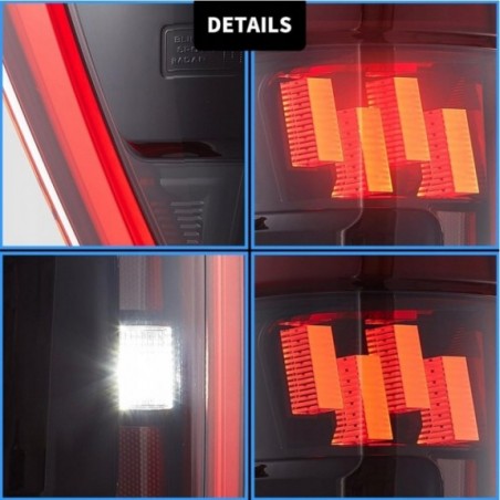 FORD F150 F-150 2021- LAMPA LAMPY LED VLAND KPL LEWA + PRAWA CZERWONE ŻÓŁTY