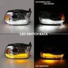 DODGE RAM 2013- LAMPA LAMPY PRAWA+LEWA JASNE LED BIAŁY DRL SOCZEWKA KPL USA