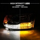 DODGE RAM 2013- LAMPA LAMPY PRAWA+LEWA JASNE LED BIAŁY DRL SOCZEWKA KPL USA