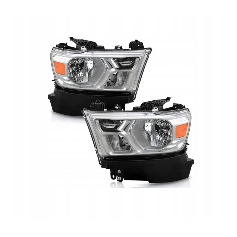 DODGE RAM 1500 V 2019-2024 LAMPA PRZÓD PRAWA + LEWA JASNA ZWYKŁA